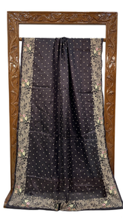 Tussar Silk Handloom Banarasi Saree With Chikankari - The Handlooms