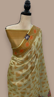 Pure Tussar Silk Handloom Banarasi Saree - The Handlooms