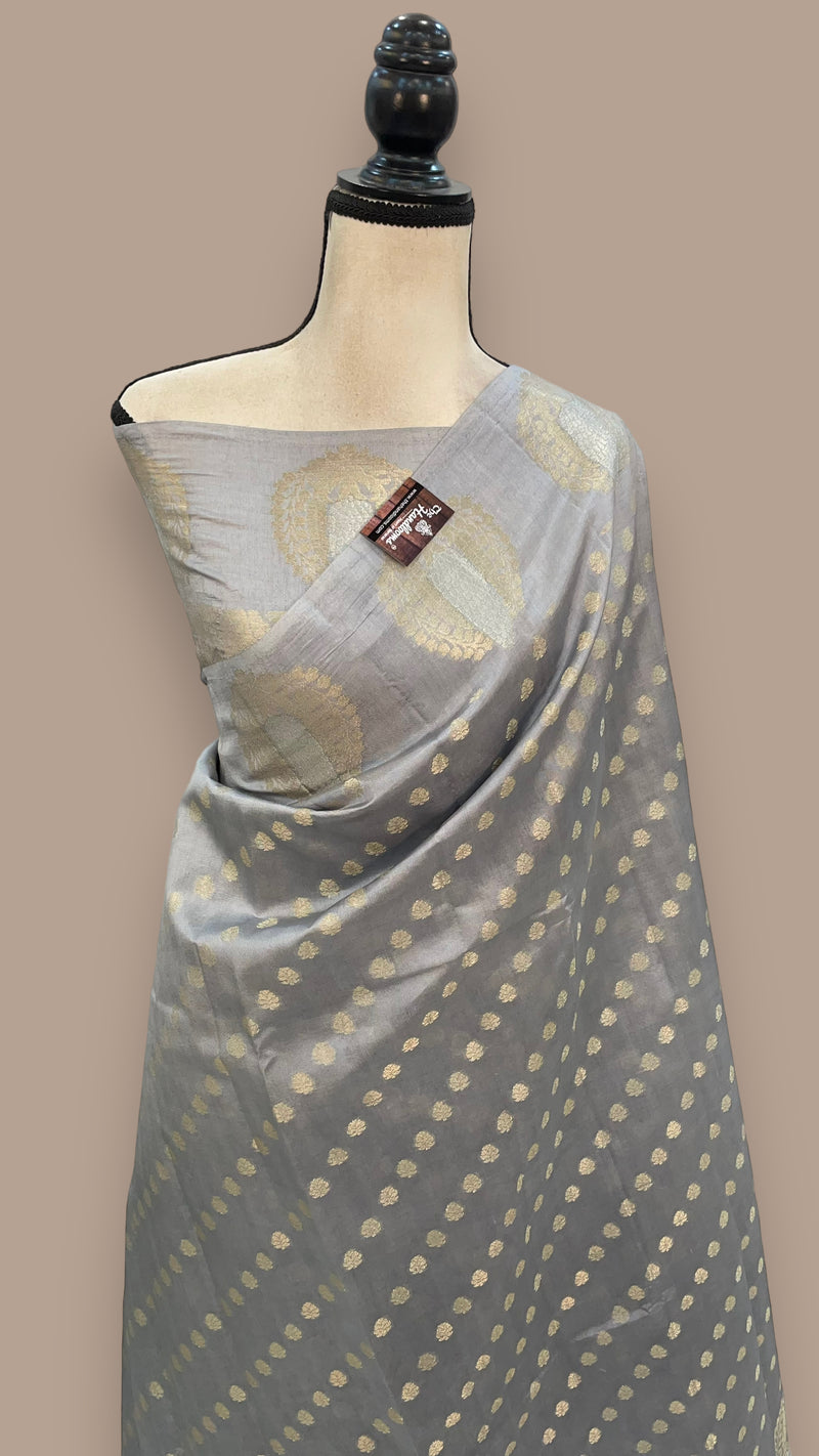 Pure Mango Silk Banarasi Handloom Saree - The Handlooms