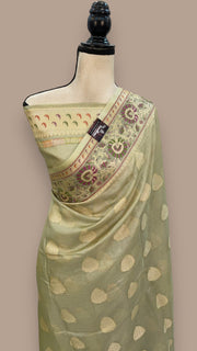 Pure Tussar Silk Handloom Banarasi Saree - The Handlooms