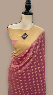 Pure Kora Tissue Crush Handloom Banarasi Saree - The Handlooms