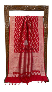 Pure Khaddi Chiniya Handloom Banarasi Saree - The Handlooms