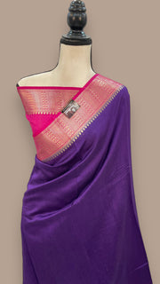 Pure Chiniya Silk Khaddi Handloom Banarasi Saree - The Handlooms