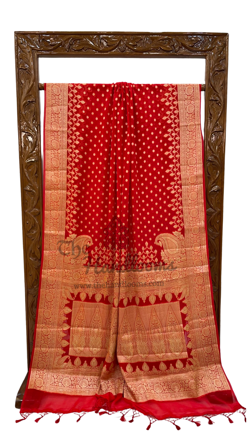 Pure Chiffon Khaddi Banarasi Saree - The Handlooms