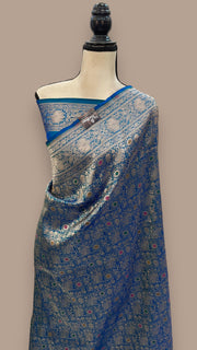 Pure Katan Silk Banarasi Handloom Saree - Tanchui Brocade With Meenakari - The Handlooms