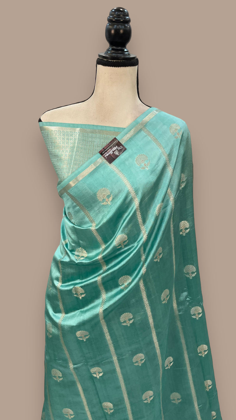 Pure Mango Silk Banarasi Handloom Saree - The Handlooms
