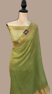 Pure Kora Tissue Handloom Banarasi Saree - The Handlooms