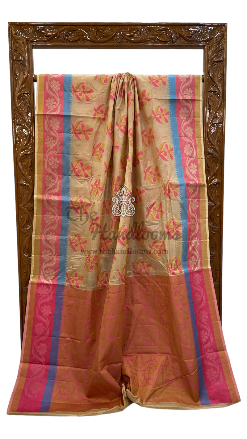 Pure Tussar Silk Handloom Banarasi Saree - The Handlooms