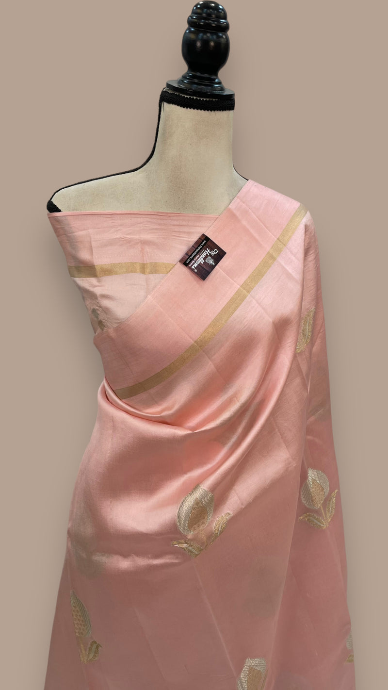Pure Mango Silk Banarasi Handloom Saree - The Handlooms