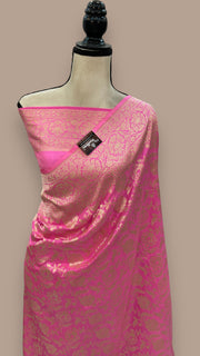 Pure Katan Silk Banarasi Handloom Saree - All Over Jaal Work - The Handlooms