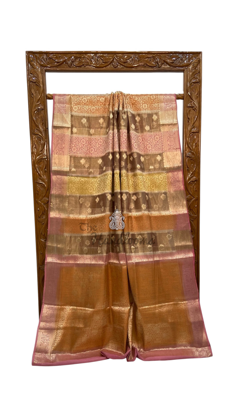 Pure Chiniya Tissue Silk Handloom Banarasi Saree