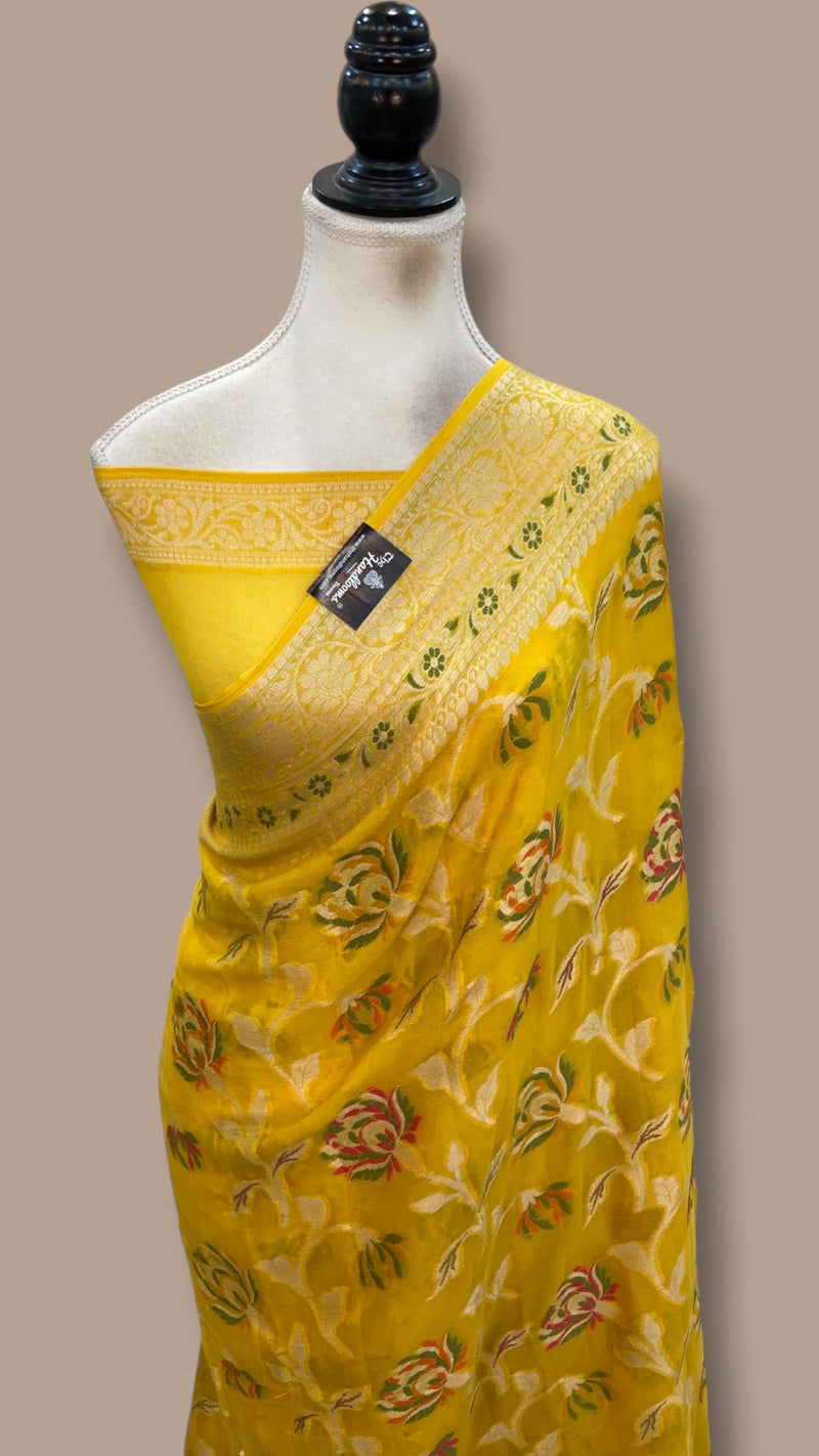 Pure Chiffon Khaddi Banarasi Saree