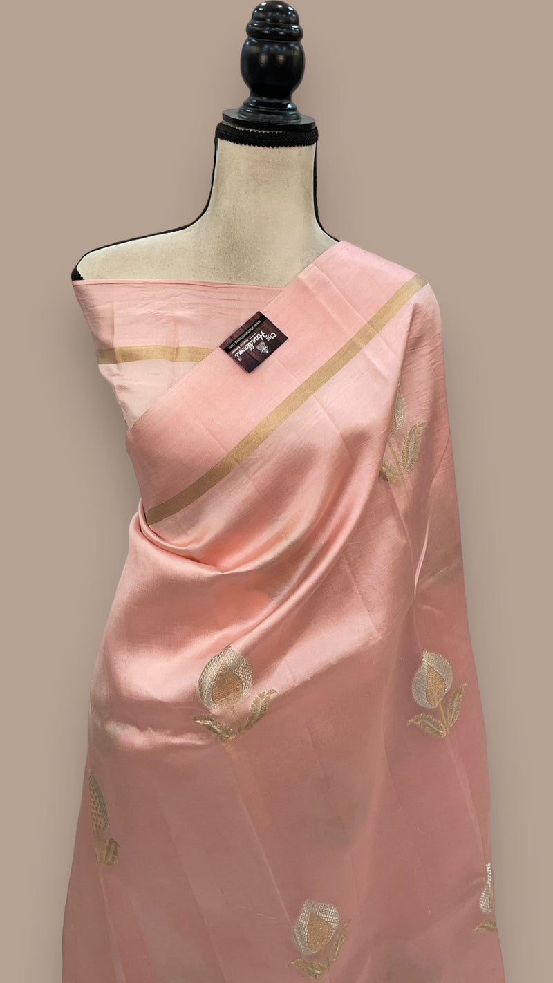 Pure Mango Silk Banarasi Handloom Saree - The Handlooms