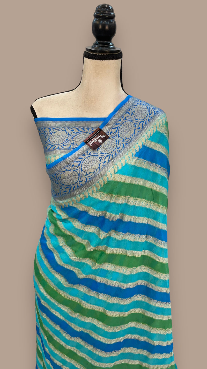 Pure Chiffon Khaddi Banarasi Saree - The Handlooms