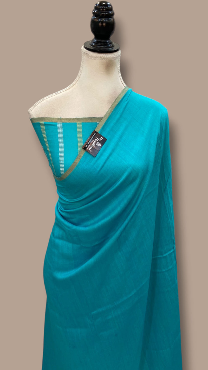 Pure Moonga Georgette Handloom Banarasi Saree