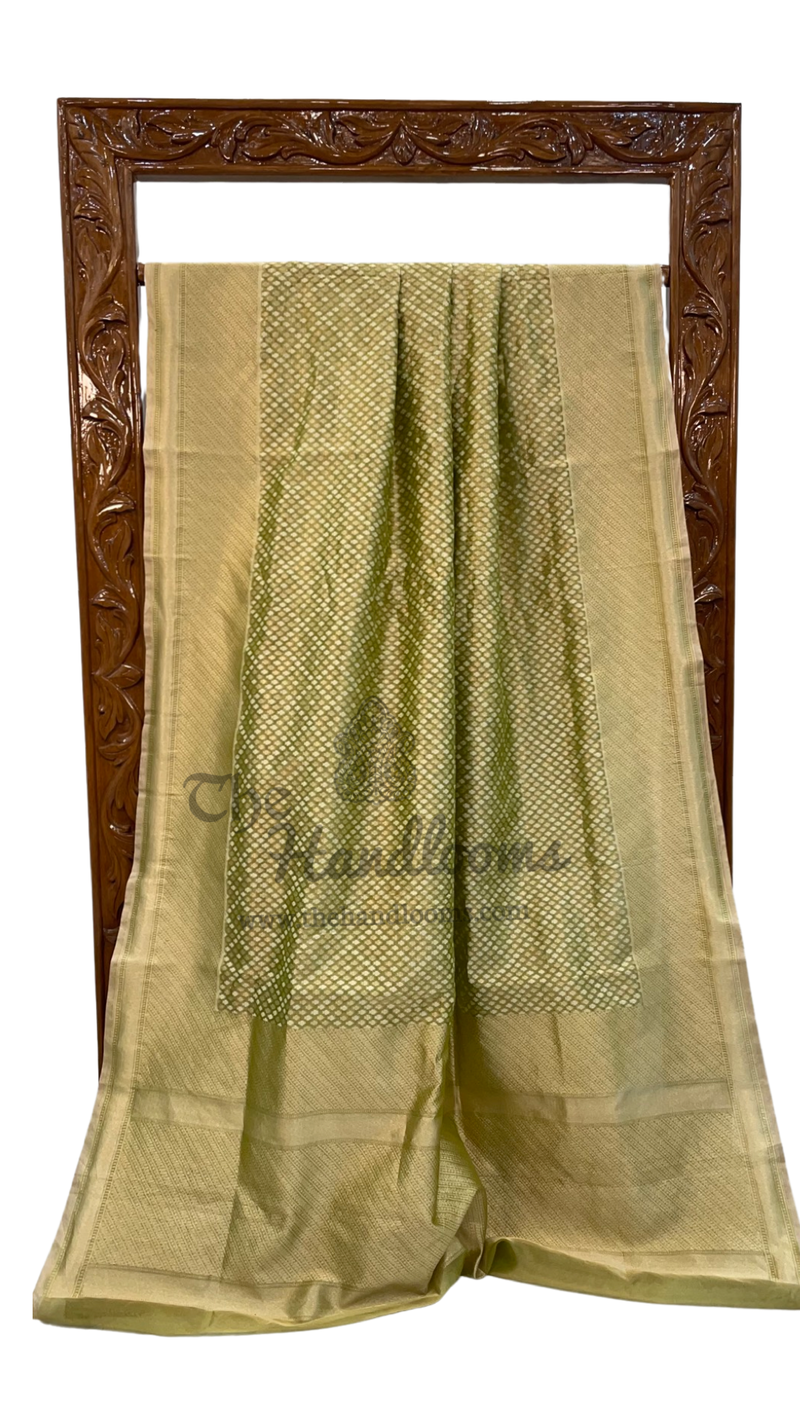 Pure Tissue Reshmi zari Banarasi Saree - The Handlooms