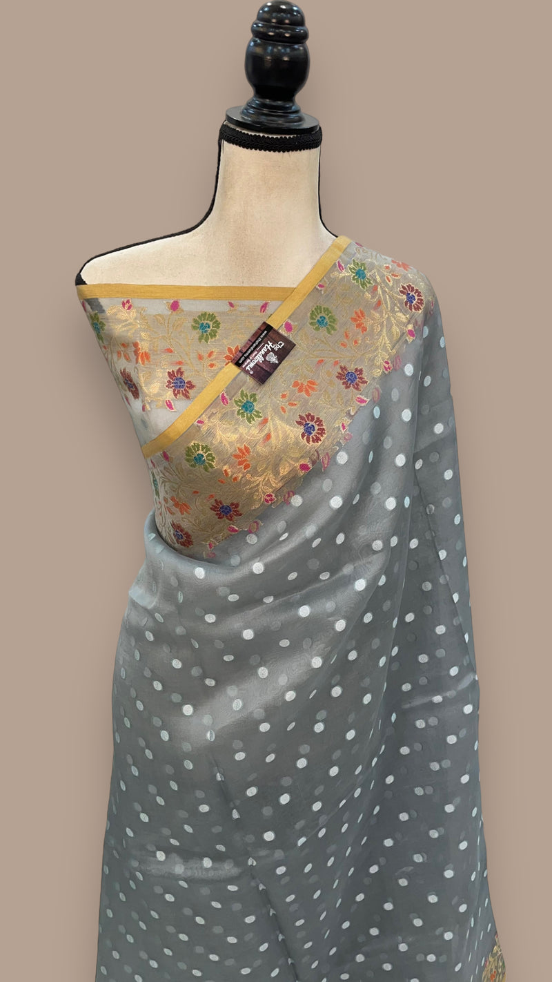 Pure Kora Handloom Banarasi Saree - The Handlooms