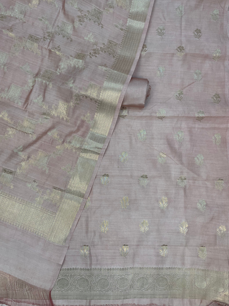 Pure Chiniya Silk Handlooms Banarasi Dress material - The Handlooms