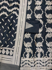 Pure Katan Silk Handlooms Banarasi Dress material - The Handlooms