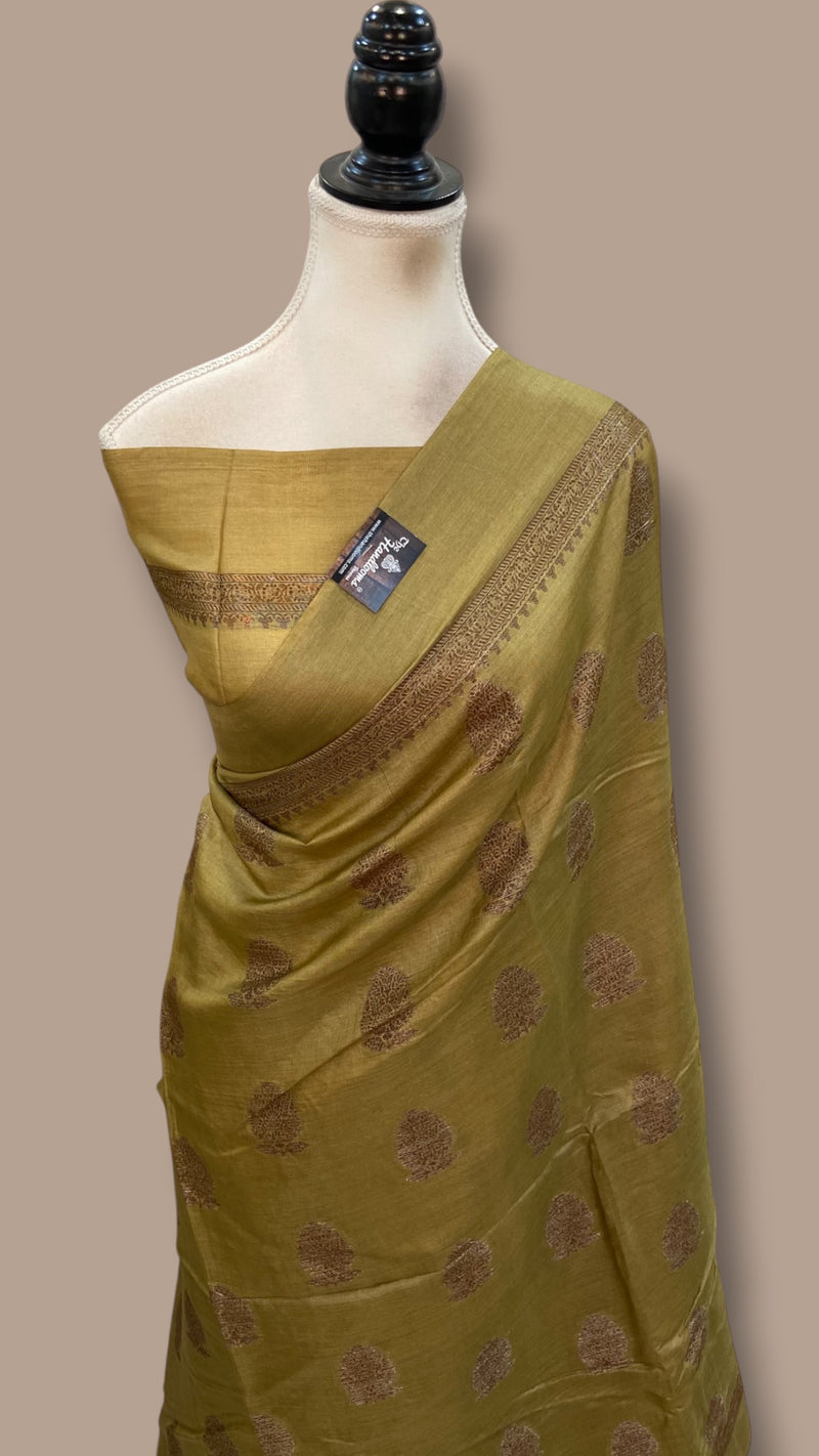 Pure Tussar Silk Handloom Banarasi Saree