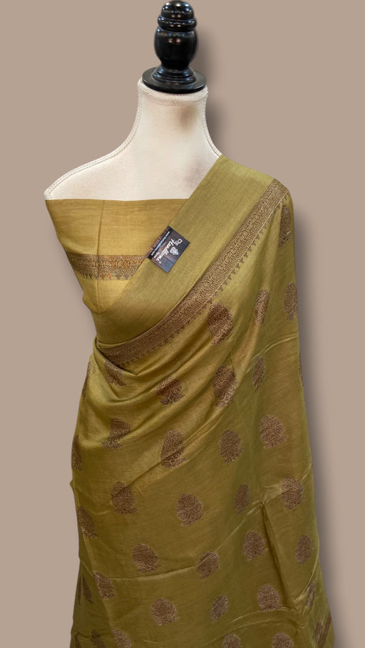Pure Tussar Silk Handloom Banarasi Saree - The Handlooms