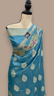 Pure Tussar Silk Handloom Banarasi Saree - The Handlooms