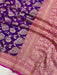 Pure Khaddi Georgette Handloom Banarasi Saree - Gold Zari - The Handlooms