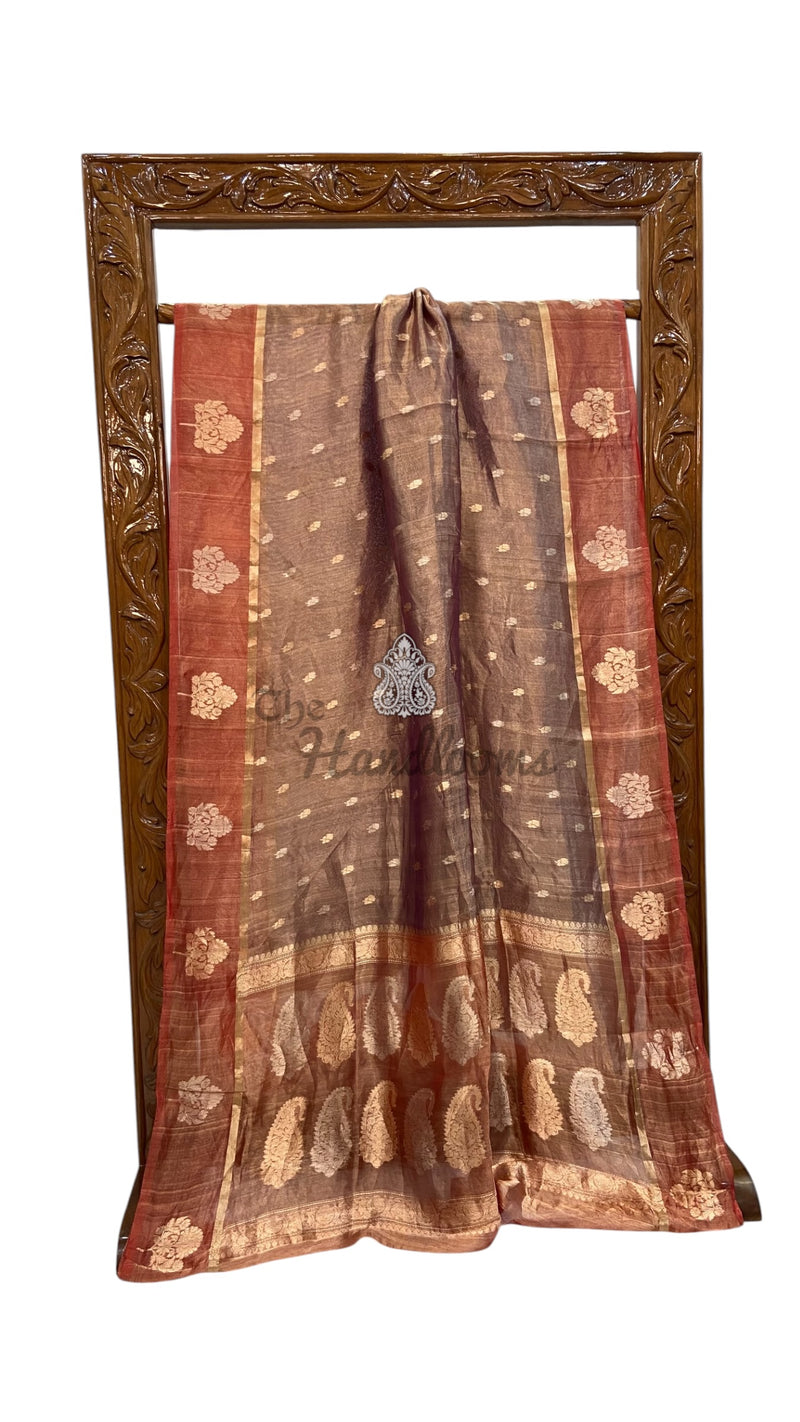 Pure Kora Tissue Silk Handloom Banarasi Saree