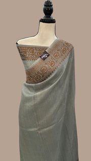Tussar Georgette Handloom Banarasi Saree - The Handlooms