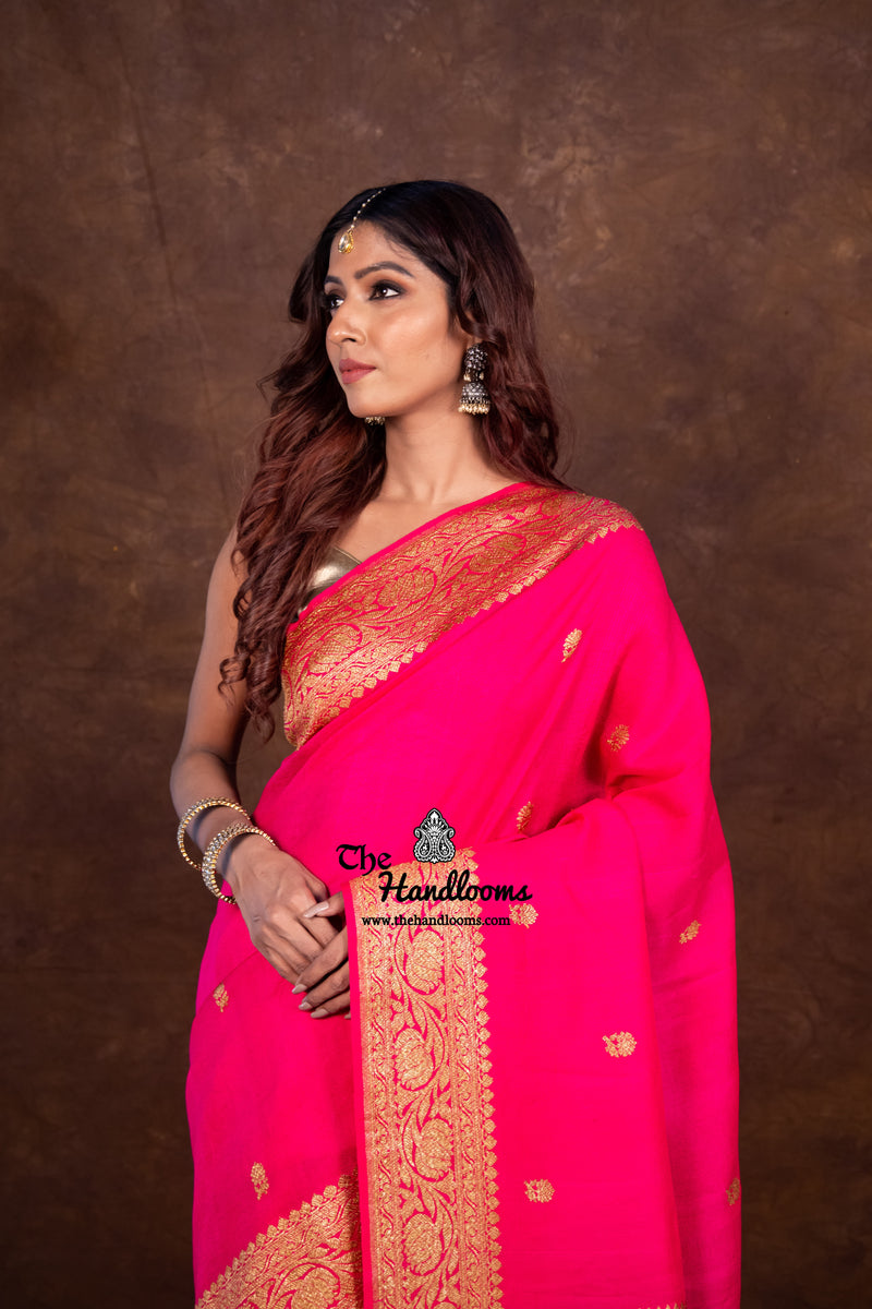 Tussar Georgette Handloom Banarasi Saree - Antique Zari - The Handlooms