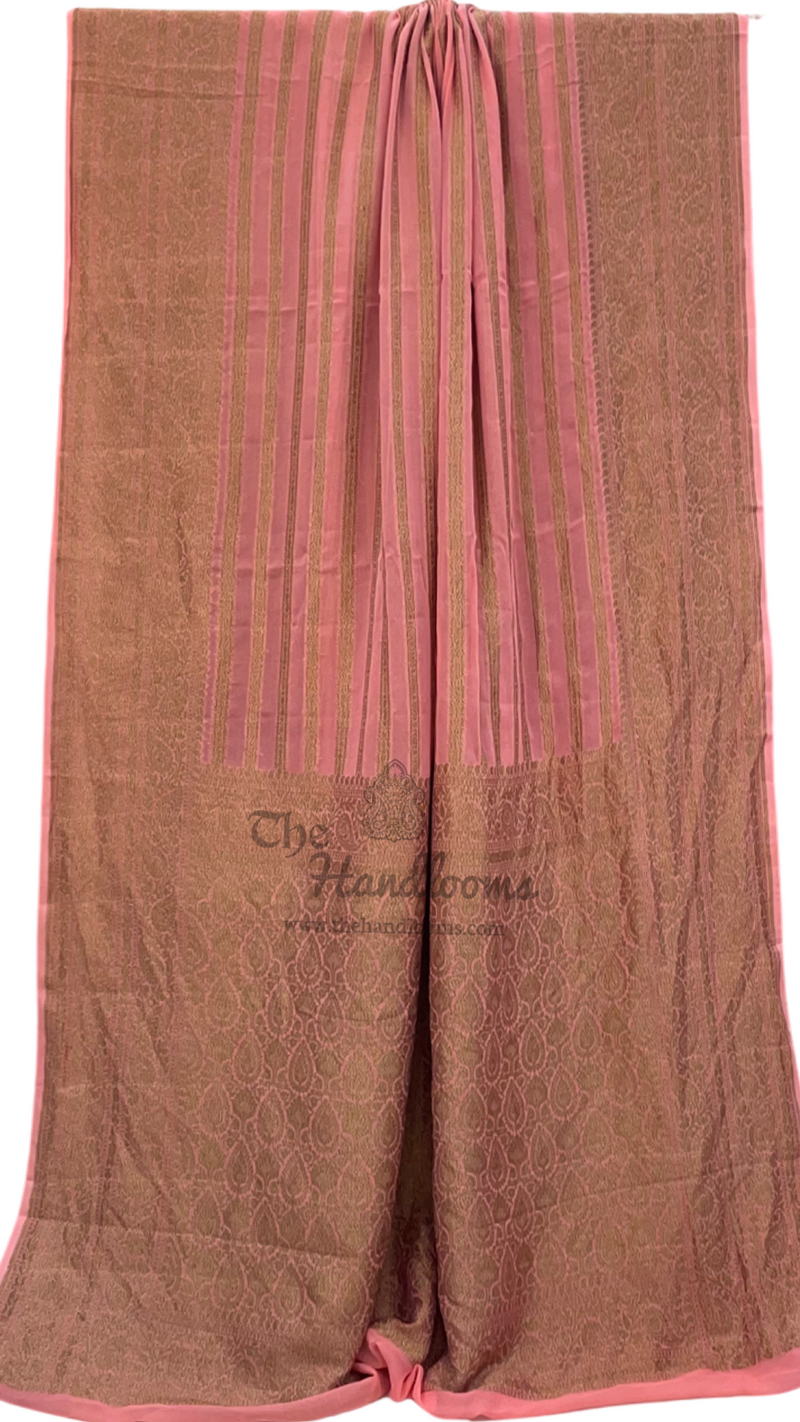 Khaddi Georgette Banarasi Saree -  Antique zari - The Handlooms