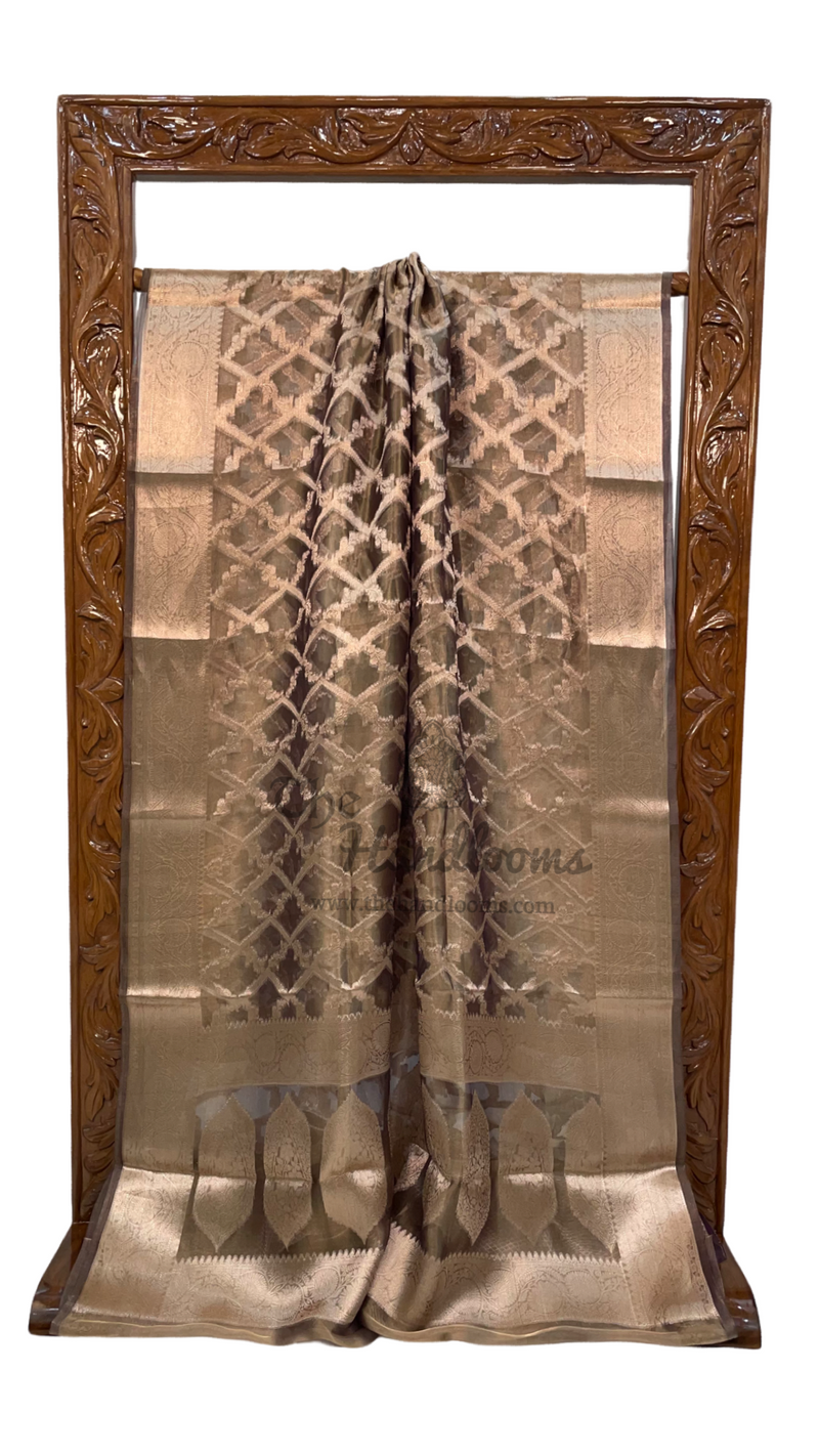 Pure Kora Tissue Handloom Banarasi Saree - The Handlooms