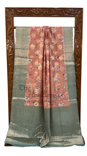 Pure Chiniya Silk Handloom Banarasi Saree - The Handlooms