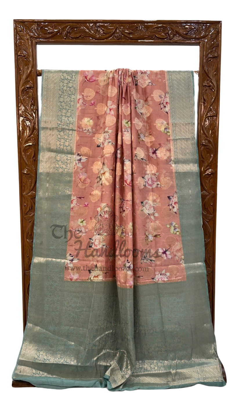 Pure Chiniya Silk Handloom Banarasi Saree - The Handlooms