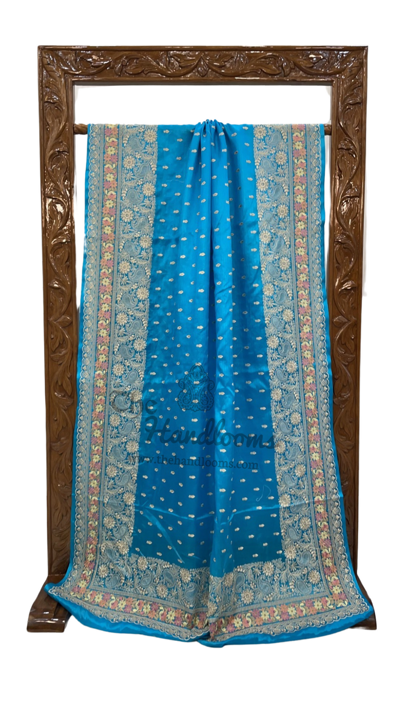Tussar Silk Handloom Banarasi Saree With Chikankari - The Handlooms
