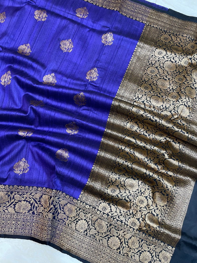 Pure Tussar Silk Handloom Banarasi Saree - The Handlooms