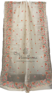 Pure Organza Chikankari Handloom Banarasi Saree - The Handlooms