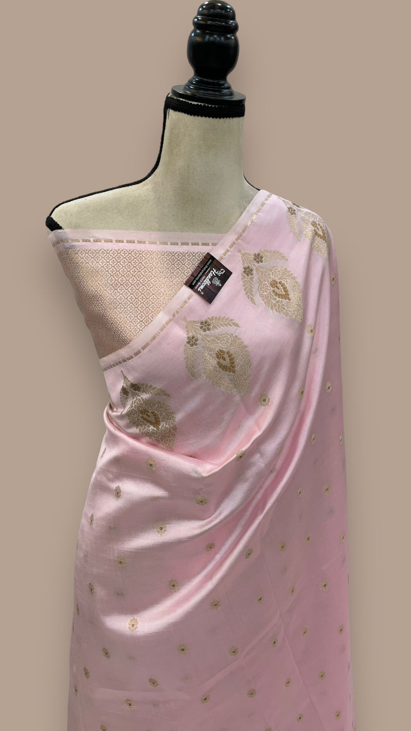 Pure Mango Silk Banarasi Handloom Saree - The Handlooms