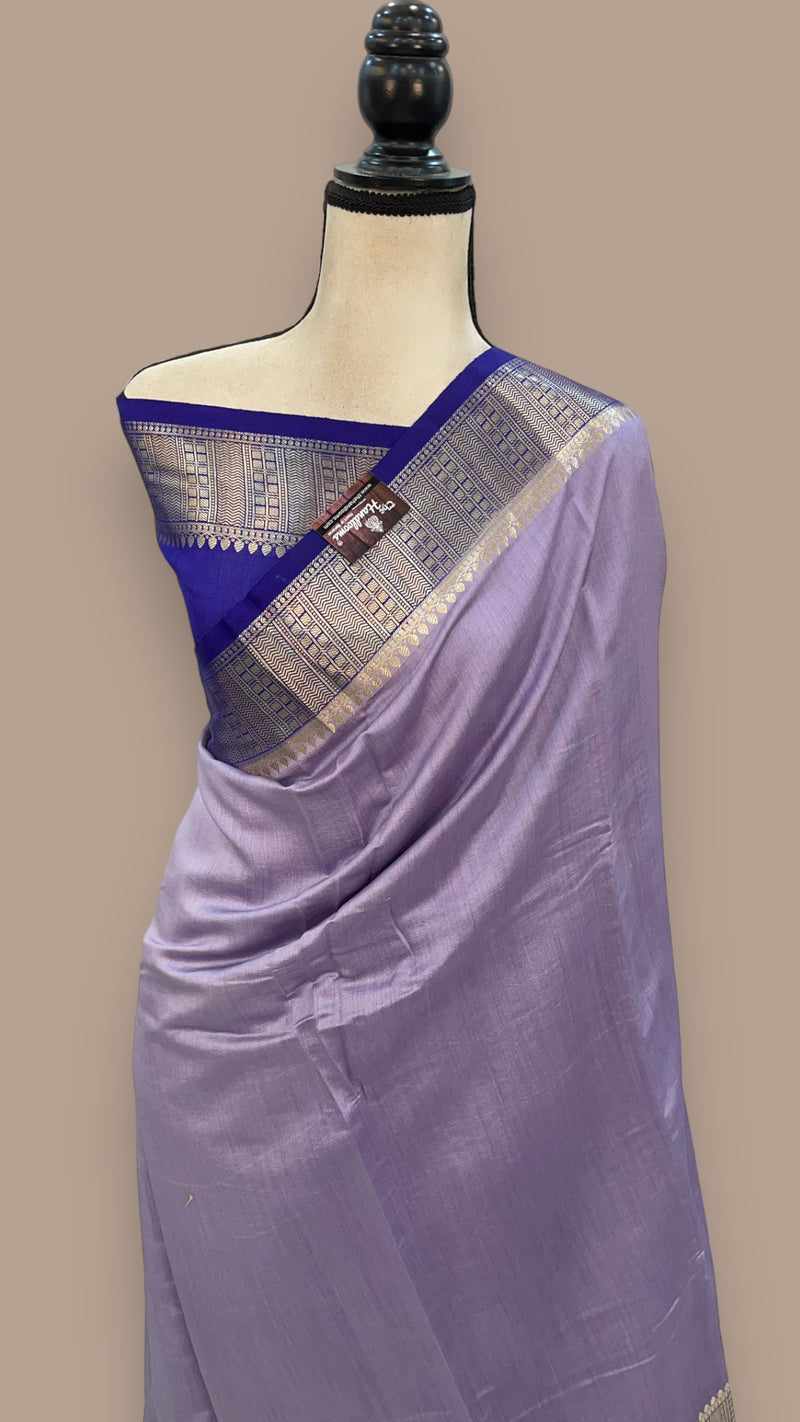 Pure Chiniya Silk Khaddi Handloom Banarasi Saree - The Handlooms