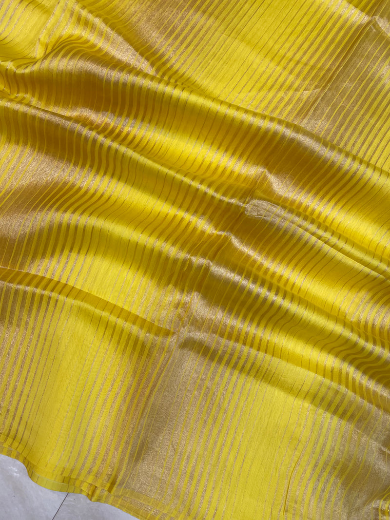 Pure tissue Chanderi Handloom Banarasi Saree - The Handlooms