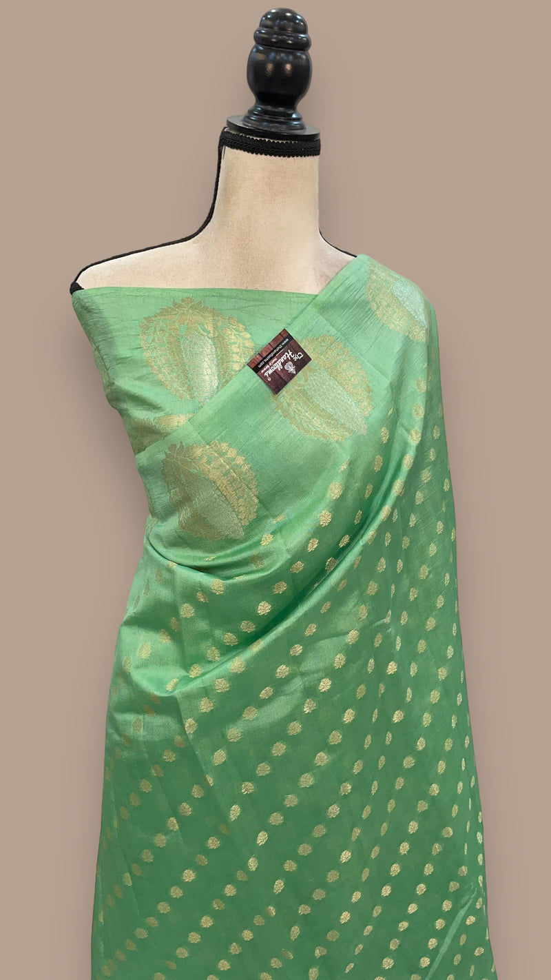 Pure Mango Silk Banarasi Handloom Saree - The Handlooms