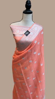 Pure Chiffon Khaddi Banarasi Saree - The Handlooms
