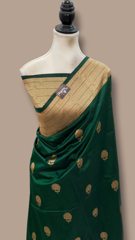 Pure Katan Silk Banarasi Handloom Saree - All Over Kadua Motifs - The Handlooms