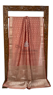 Pure Kora Tissue Crush Handloom Banarasi Saree - The Handlooms