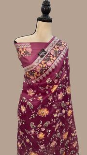 Organza Chikankari Handloom Banarasi Saree - The Handlooms