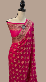 Pure Chiffon Khaddi Banarasi Saree - The Handlooms
