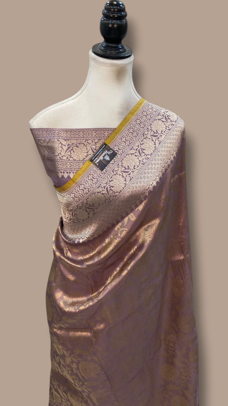 Regal Pure Katan Silk Banarasi Saree – Handwoven Tanchui Brocade