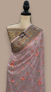 Tussar Silk Handloom Banarasi Saree With Chikankari - The Handlooms