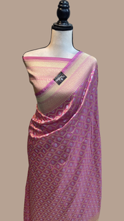 Pure Katan Silk Banarasi Handloom Saree - All over Jaal work - The Handlooms