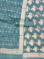 Khaddi Georgette Banarasi Dress material - The Handlooms